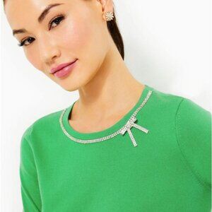 NWT $118 Lilly Pulitzer Morgen Sweater Green Grove Size Small